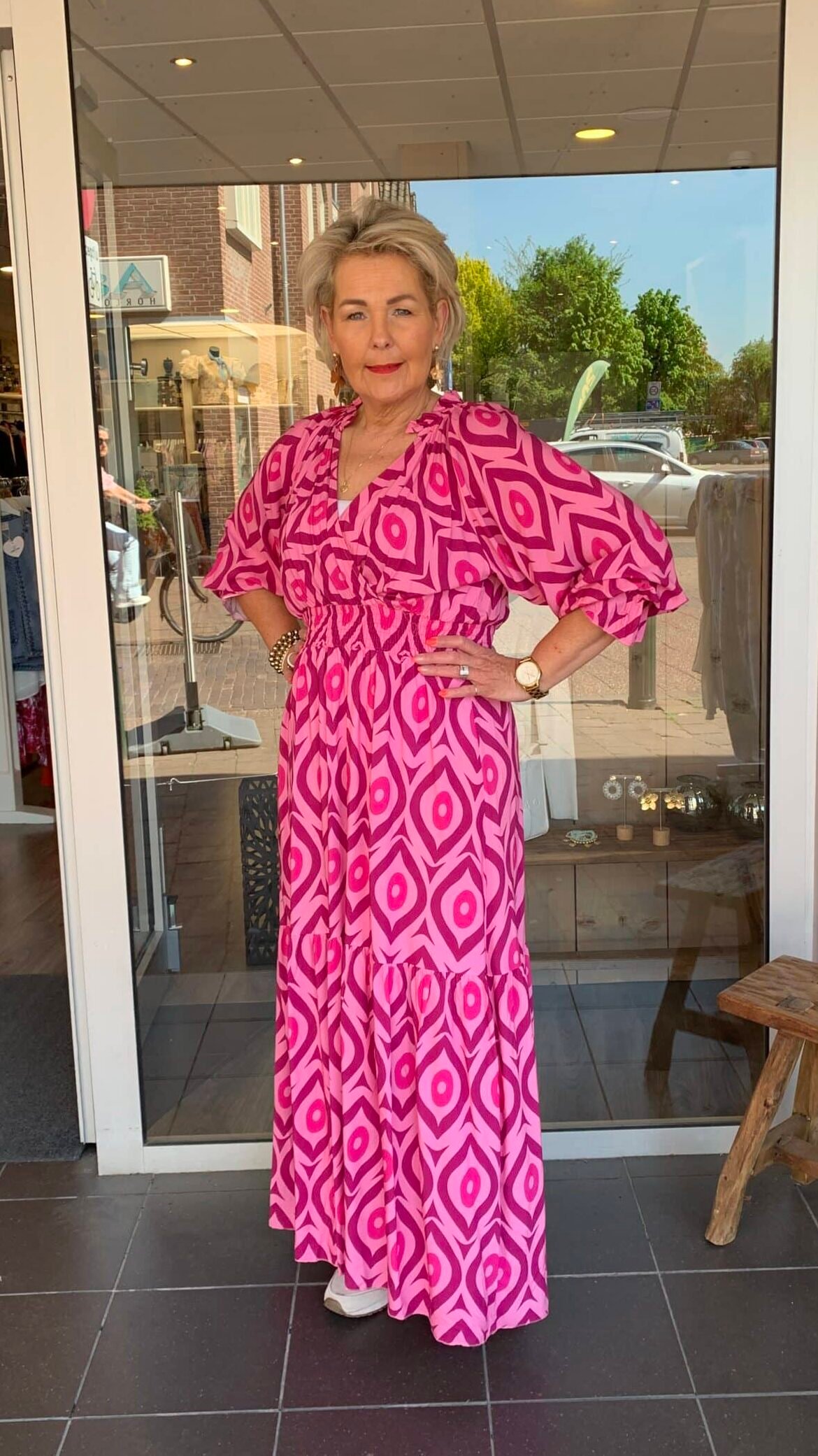 MaxiDress Pink Print