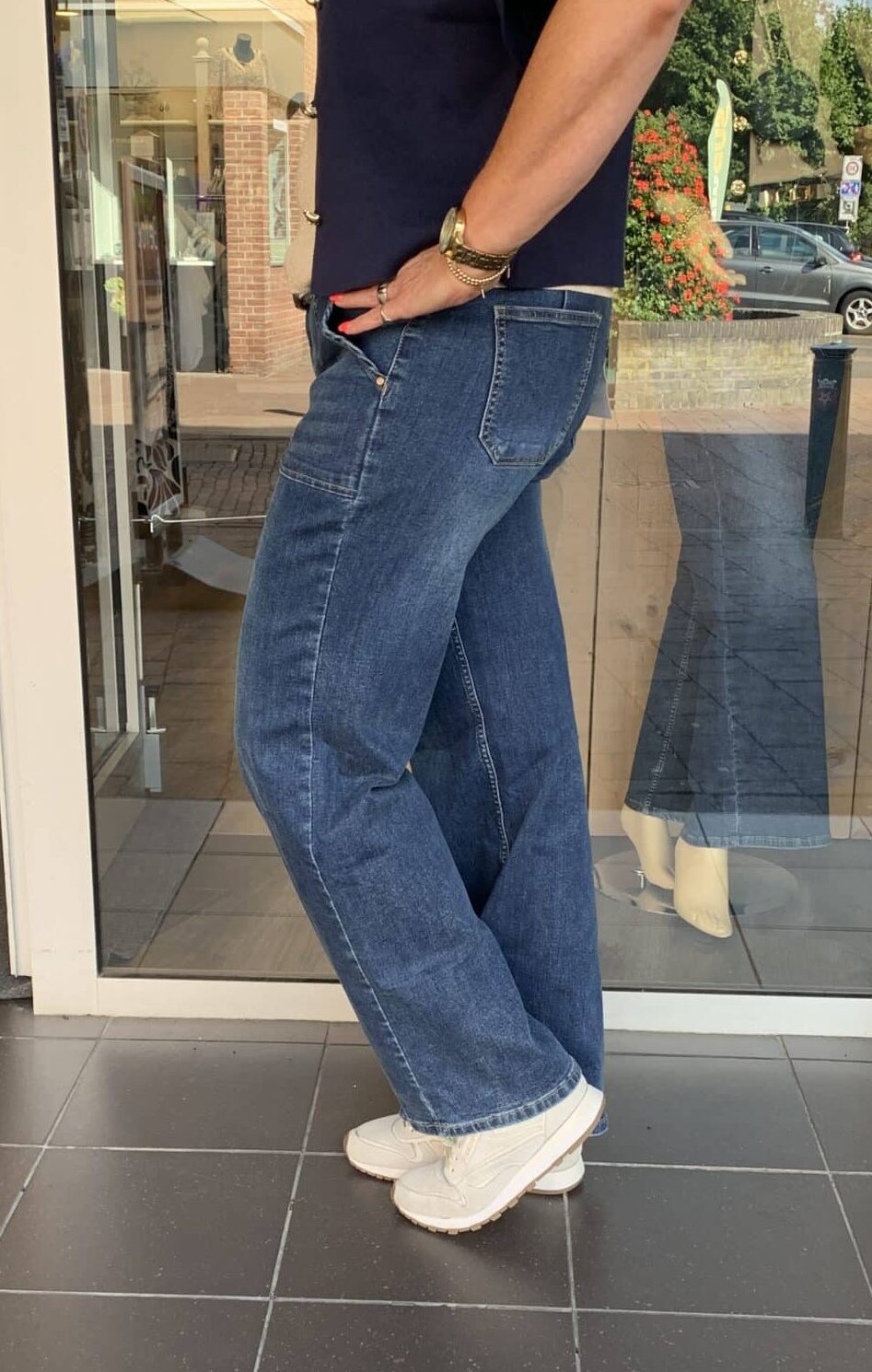 Alternative view of Toxik Wide Leg Puk Dark Jeans