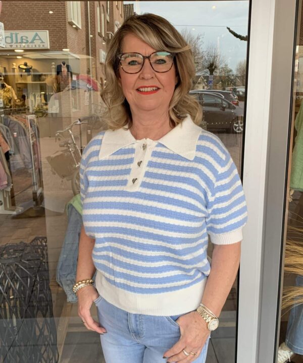 Knitted Polo Stripes Clarissa