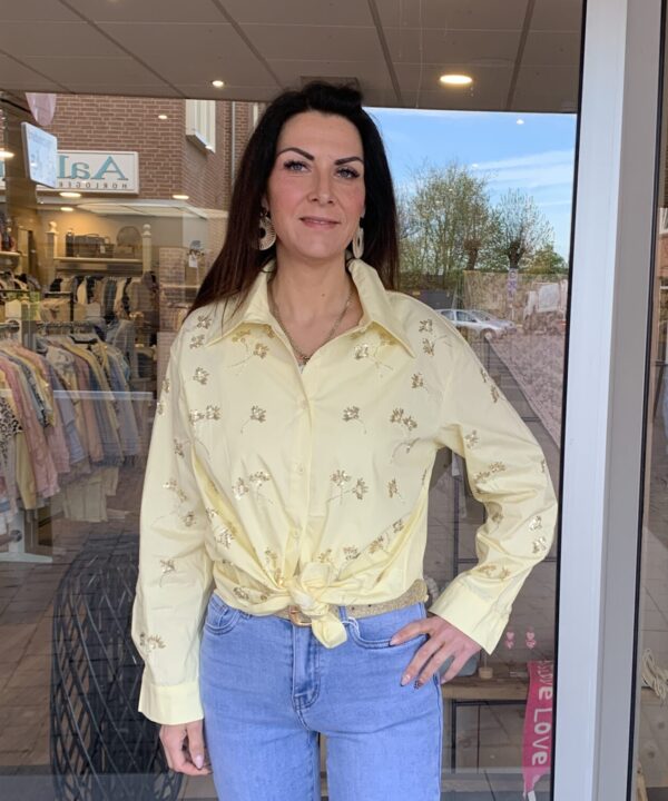 Blouse Paillet Flowers