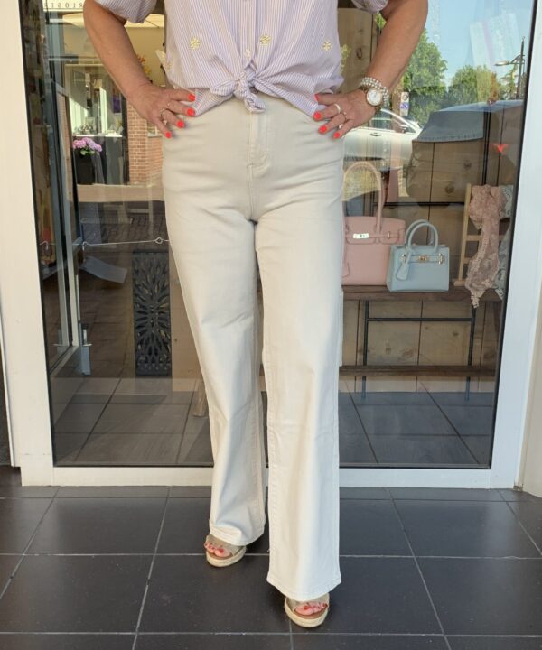 Jeans Wide Leg Jace Beige