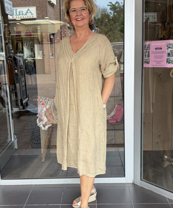 Dress Lino Pintucks